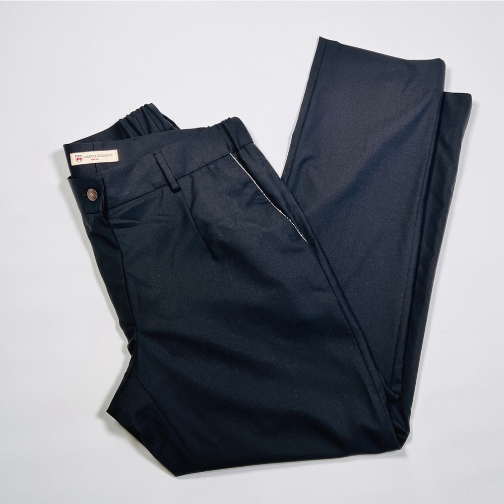 Marco Cimmino Womans Pants Ladies Trousers Wool Black Pants Size 48